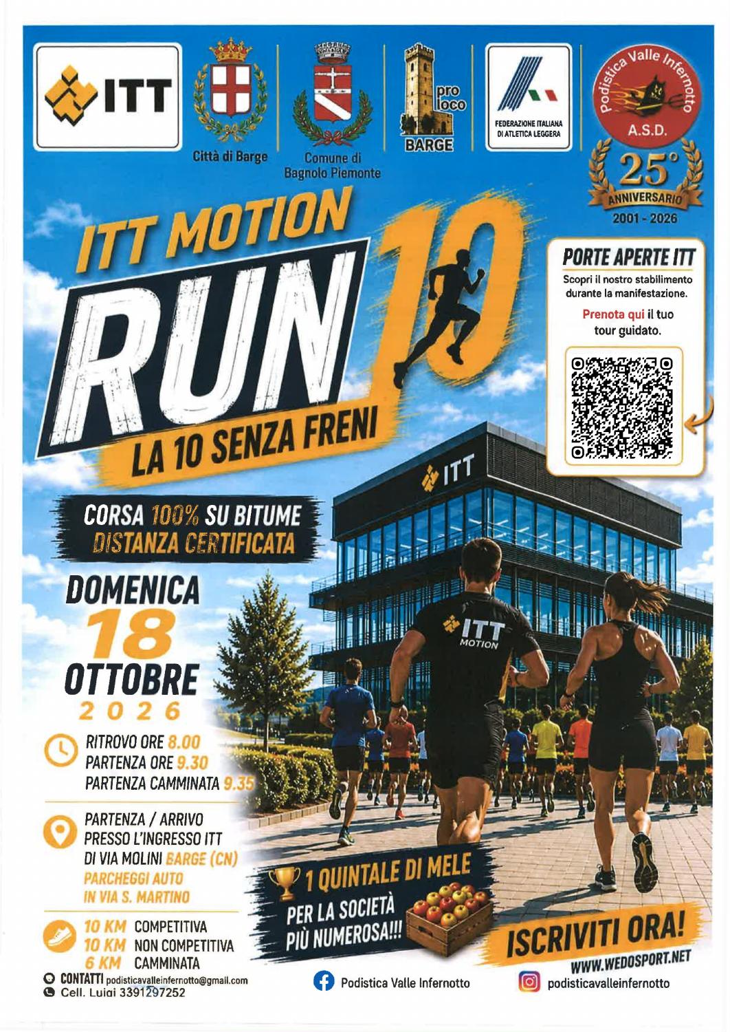 Locandina ITT Motion Run, 18 ottobre 2026 a Barge